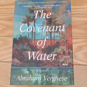 The Covenant of Water by Abraham Verghese - Colorful Illustrated Cover